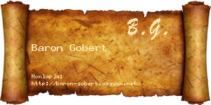 Baron Gobert névjegykártya